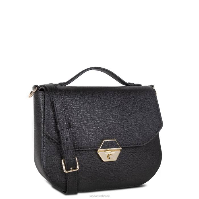 mulheres Lancaster Paris preto bolsa tiracolo delphino RBF43859