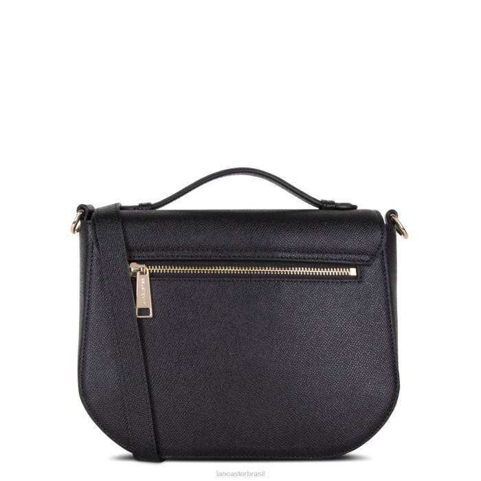 mulheres Lancaster Paris preto bolsa tiracolo delphino RBF43859