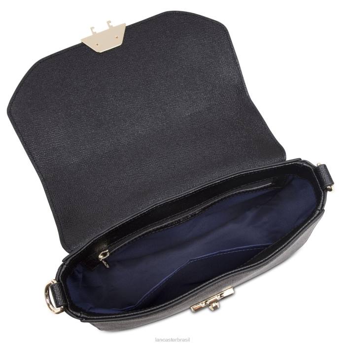 mulheres Lancaster Paris preto bolsa tiracolo delphino RBF43859