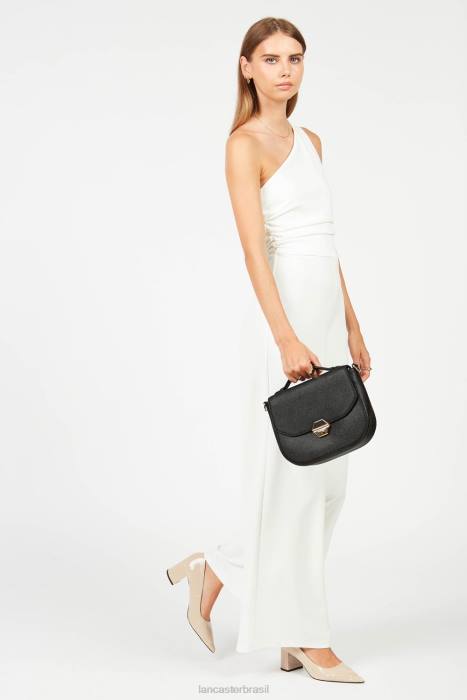 mulheres Lancaster Paris preto bolsa tiracolo delphino RBF43859