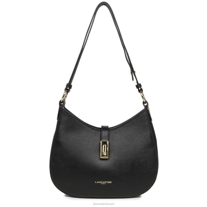 mulheres Lancaster Paris preto bolsa tiracolo foulonne milano RBF43762