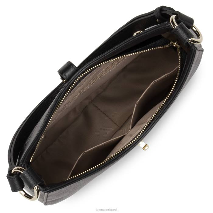 mulheres Lancaster Paris preto bolsa tiracolo foulonne milano RBF43762