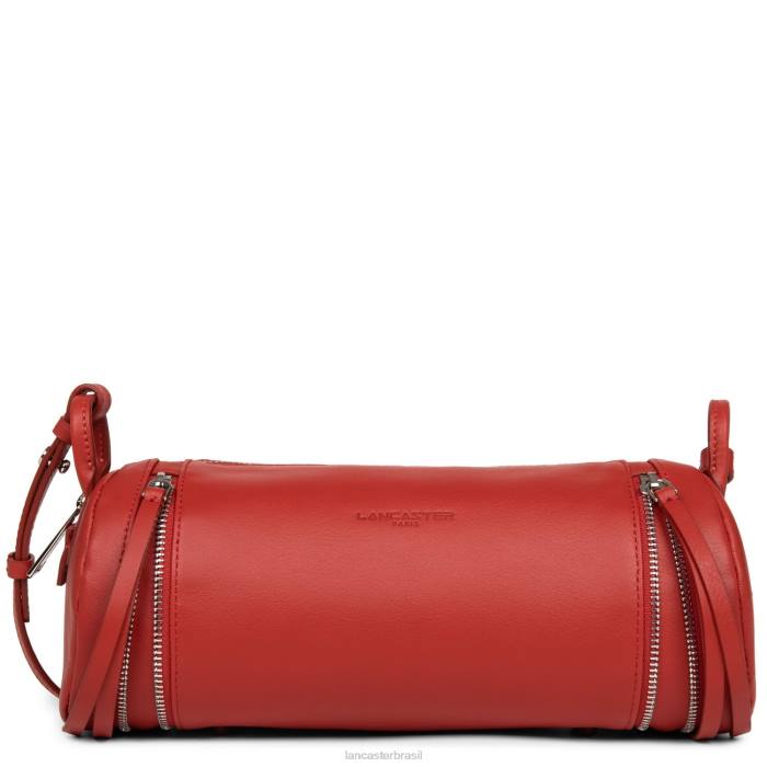 mulheres Lancaster Paris rouge bolsa cilíndrica macia vintage RBF44236
