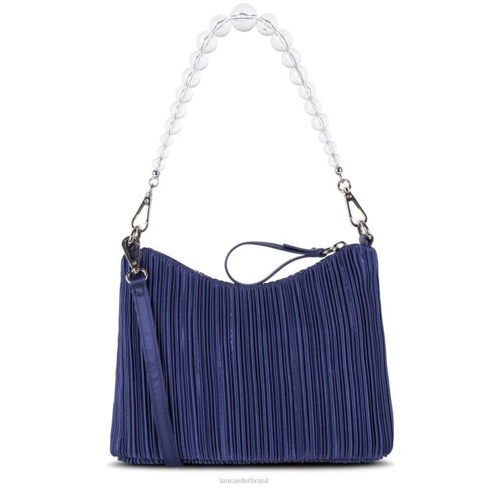 mulheres Lancaster Paris azul fonce bolsa hobo cerimônia cortina de cetim RBF44449