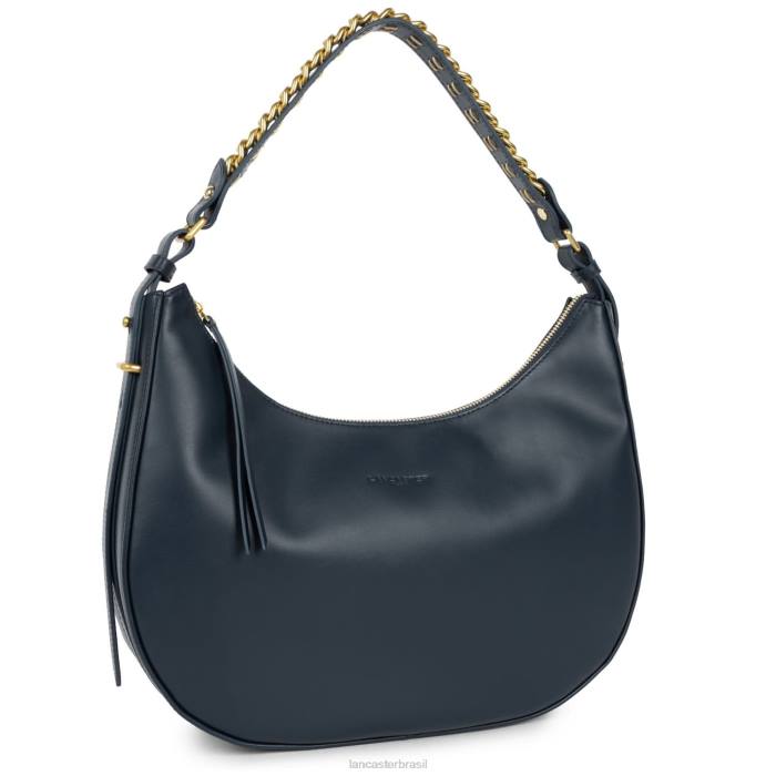 mulheres Lancaster Paris azul fonce bolsa hobo grande aria RBF43225
