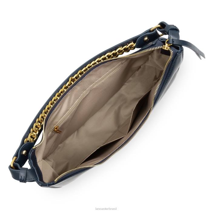 mulheres Lancaster Paris azul fonce bolsa hobo grande aria RBF43225