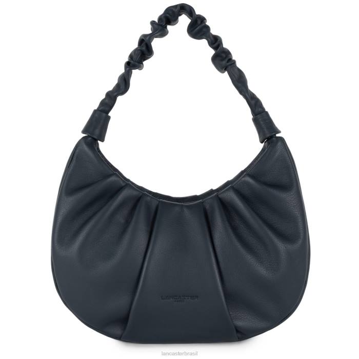 mulheres Lancaster Paris azul fonce bolsa hobo macia chou chou RBF43259