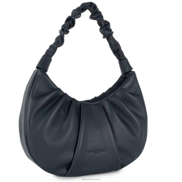 mulheres Lancaster Paris azul fonce bolsa hobo macia chou chou RBF43259