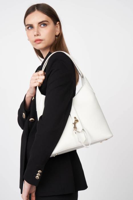 mulheres Lancaster Paris branco casse-in-nu m hobo bag foulonne gancho duplo RBF42957