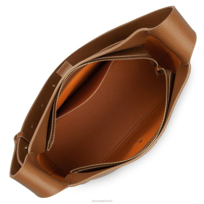 mulheres Lancaster Paris camelo em laranja bolsa hobo grande foulonne gancho duplo RBF42881