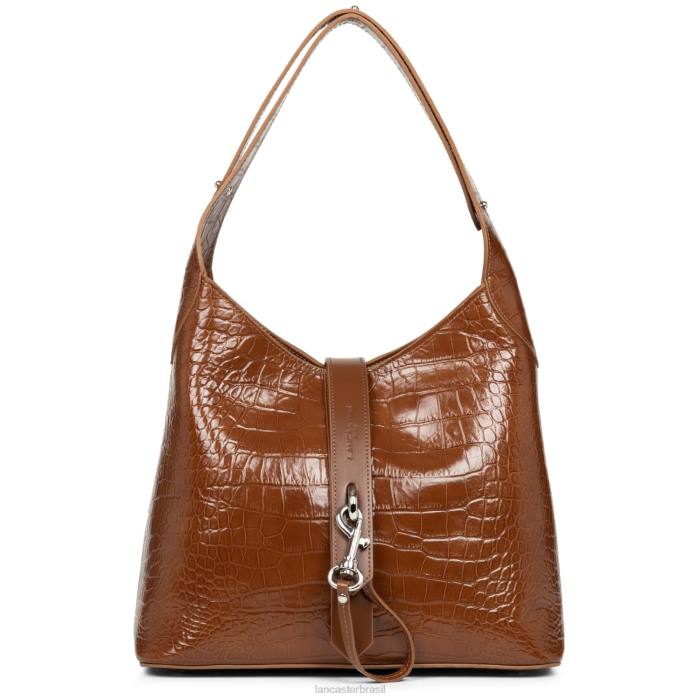 mulheres Lancaster Paris caramelo bolsa hobo exótica croco fr RBF44418