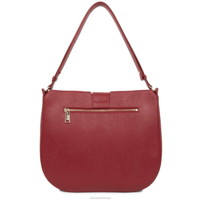 mulheres Lancaster Paris carmim bolsa hobo delphino RBF44190