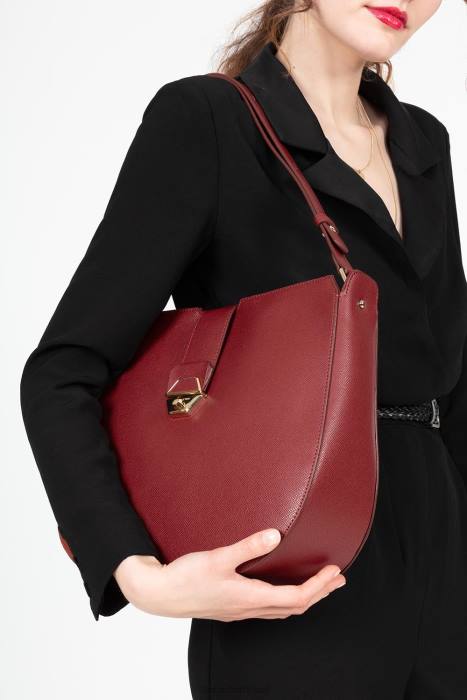 mulheres Lancaster Paris carmim bolsa hobo delphino RBF44190