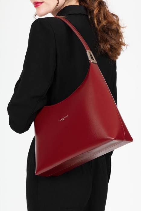 mulheres Lancaster Paris carmim bolsa hobo suave ace RBF42438