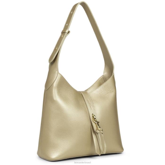 mulheres Lancaster Paris champanhe nu bolsa hobo grande foulonne gancho duplo RBF42882