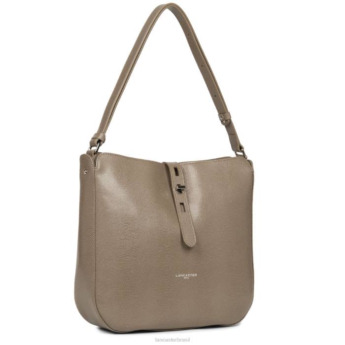 mulheres Lancaster Paris cinza bolsa hobo lucertola RBF44168