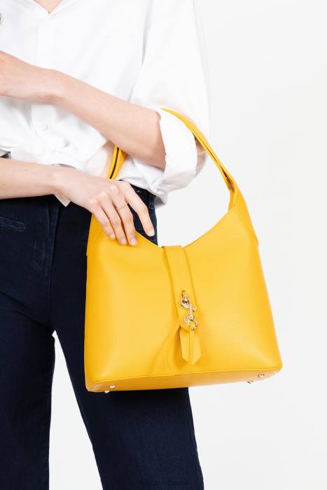 mulheres Lancaster Paris jaune-in-ou m hobo bag foulonne gancho duplo RBF42948