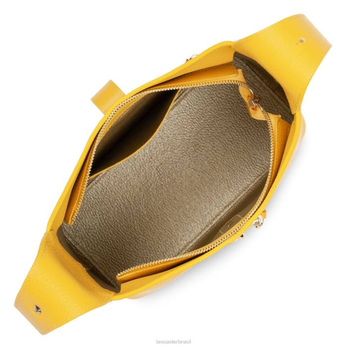 mulheres Lancaster Paris jaune-in-ou m hobo bag foulonne gancho duplo RBF42948