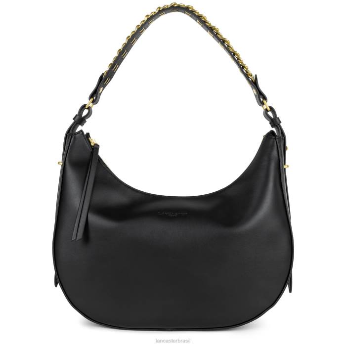 mulheres Lancaster Paris preto bolsa hobo grande aria RBF43226