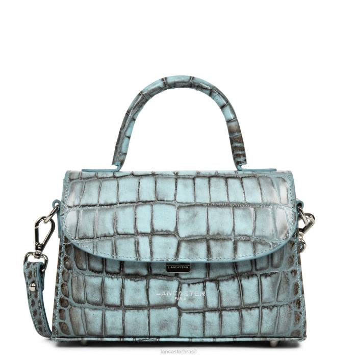mulheres Lancaster Paris Ciel Cendre bolsa pequena croco hors serie RBF4217