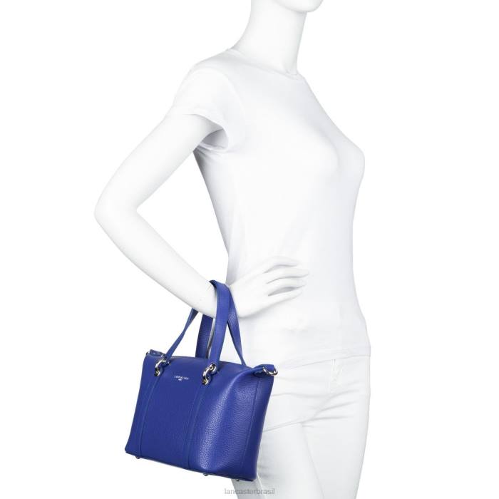 mulheres Lancaster Paris azul elétrico-in-vert bolsa foulonne dupla RBF43379