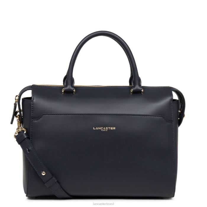 mulheres Lancaster Paris azul fonce bolsa lisa ou RBF43078