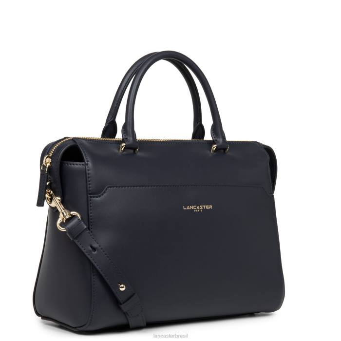 mulheres Lancaster Paris azul fonce bolsa lisa ou RBF43078