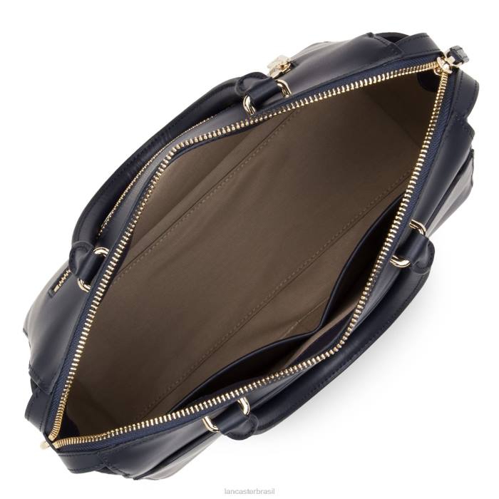 mulheres Lancaster Paris azul fonce bolsa lisa ou RBF43078