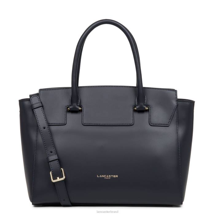 mulheres Lancaster Paris azul fonce bolsa lisa ou RBF43087