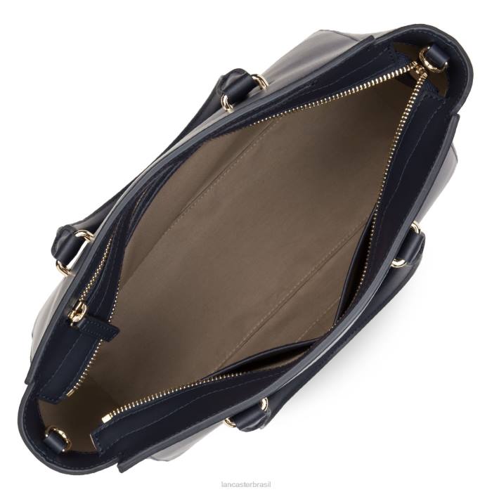 mulheres Lancaster Paris azul fonce bolsa lisa ou RBF43087