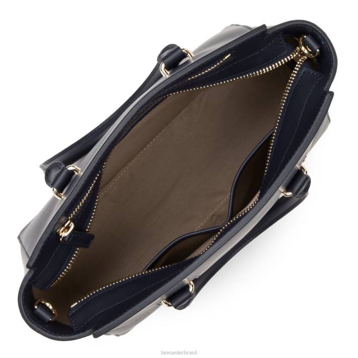 mulheres Lancaster Paris azul fonce bolsa lisa ou RBF43541