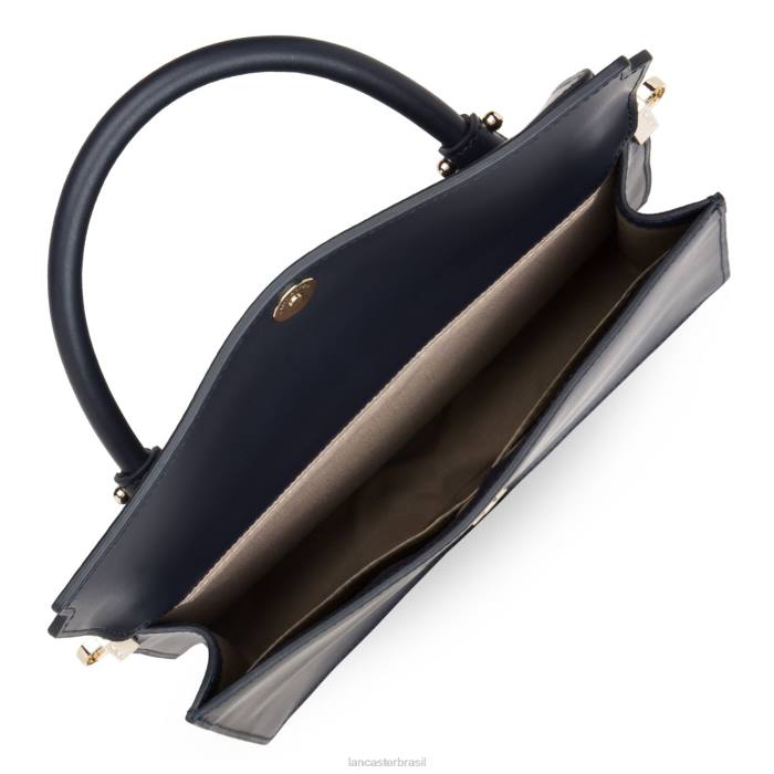 mulheres Lancaster Paris azul fonce bolsa lisa ou RBF43712