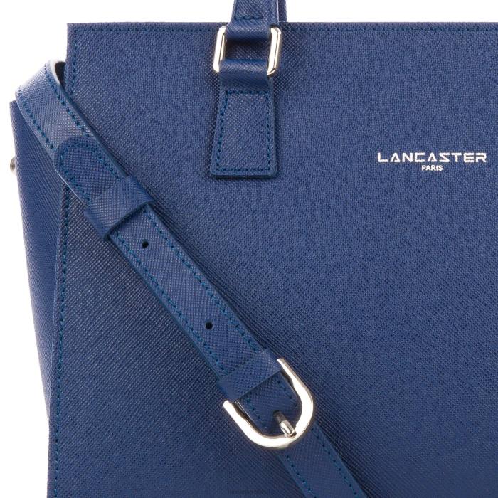 mulheres Lancaster Paris azul fonce bolsa saffiano intemporel RBF43722