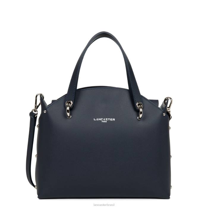 mulheres Lancaster Paris azul fonce-in-argent bolsa cidade flore RBF42525