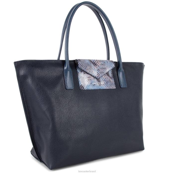 mulheres Lancaster Paris azul fonce-python minha bolsa maya RBF42790