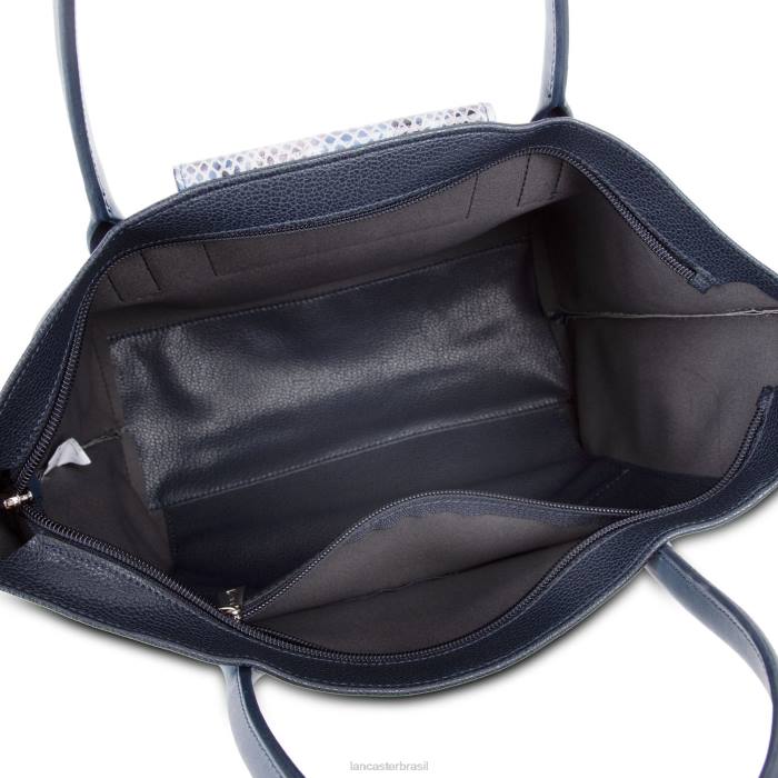 mulheres Lancaster Paris azul fonce-python minha bolsa maya RBF42790