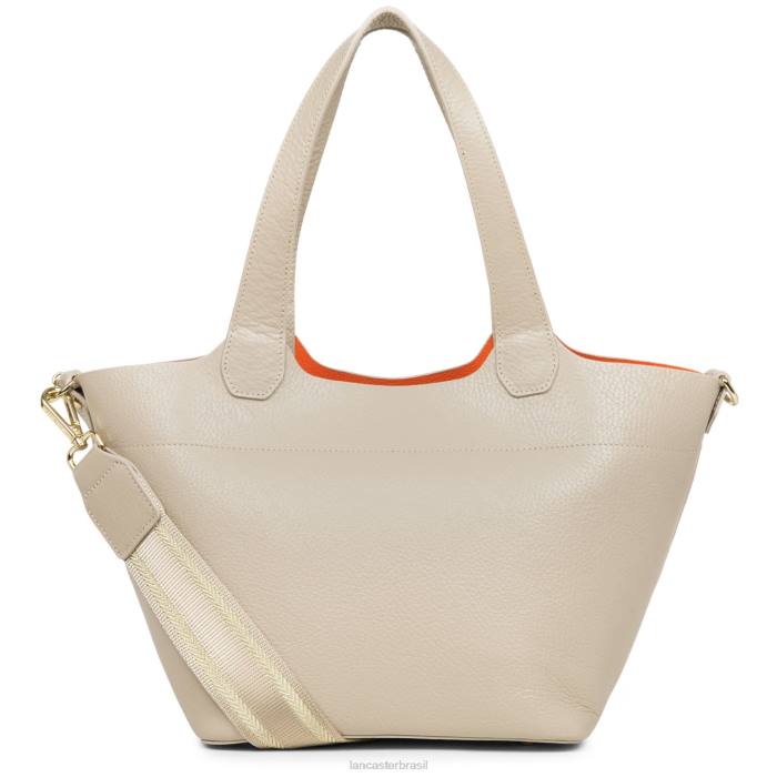 mulheres Lancaster Paris bege-em-laranja bolsa foulonne dupla RBF43676