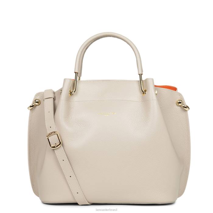 mulheres Lancaster Paris bege-em-laranja bolsa grande foulonne dupla RBF42938