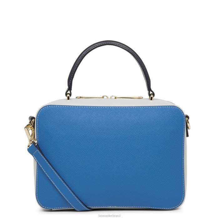 mulheres Lancaster Paris bleu cyan-gris perle-bleu fonce bolsa saffiano assinatura RBF43445