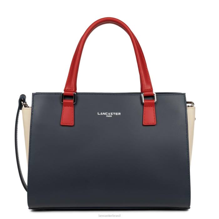 mulheres Lancaster Paris bleu fonce-nude clair-rouge m bolsa lisa RBF4781
