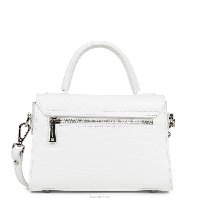 mulheres Lancaster Paris branco bolsa pequena exótica lezard & croco fr RBF4213
