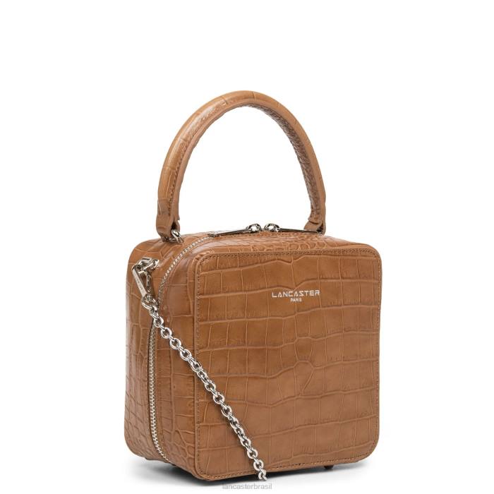 mulheres Lancaster Paris camelo croco bolsa de caixa exótica bonnie RBF43576