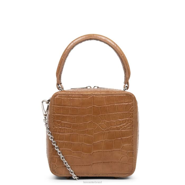 mulheres Lancaster Paris camelo croco bolsa de caixa exótica bonnie RBF43576