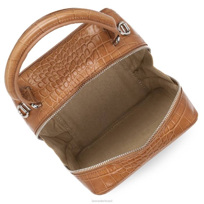 mulheres Lancaster Paris camelo croco bolsa de caixa exótica bonnie RBF43576