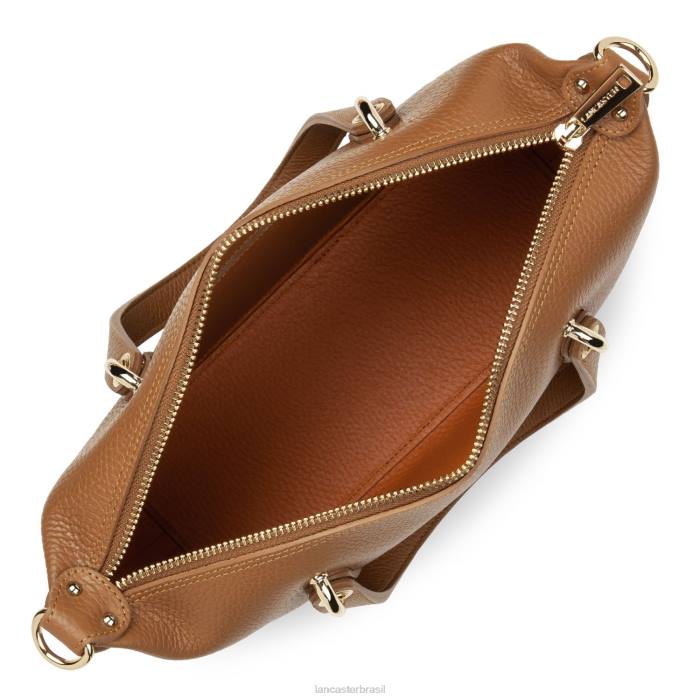 mulheres Lancaster Paris camelo em laranja bolsa foulonne dupla RBF43380