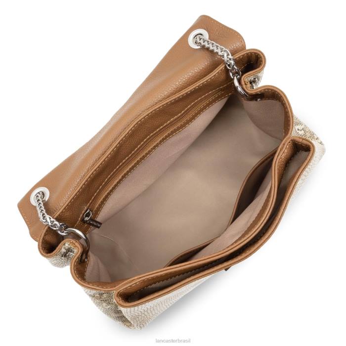 mulheres Lancaster Paris camelo iguana bolsa grande pia RBF42674