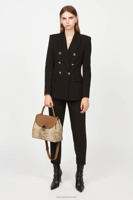 mulheres Lancaster Paris camelo iguana bolsa grande pia RBF42674