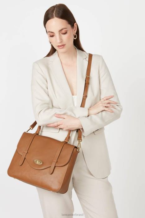mulheres Lancaster Paris camelo legenda de bolsa grande RBF42876