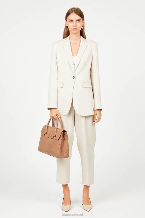 mulheres Lancaster Paris camelo-lezard bolsa exótica lezard & croco cn RBF43269