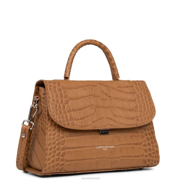 mulheres Lancaster Paris camelo m bolsa exótica lezard & croco fr RBF42468